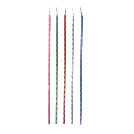 CREATIVE CONVERTING Striped Party Candles, 7.75", 240PK 101717
